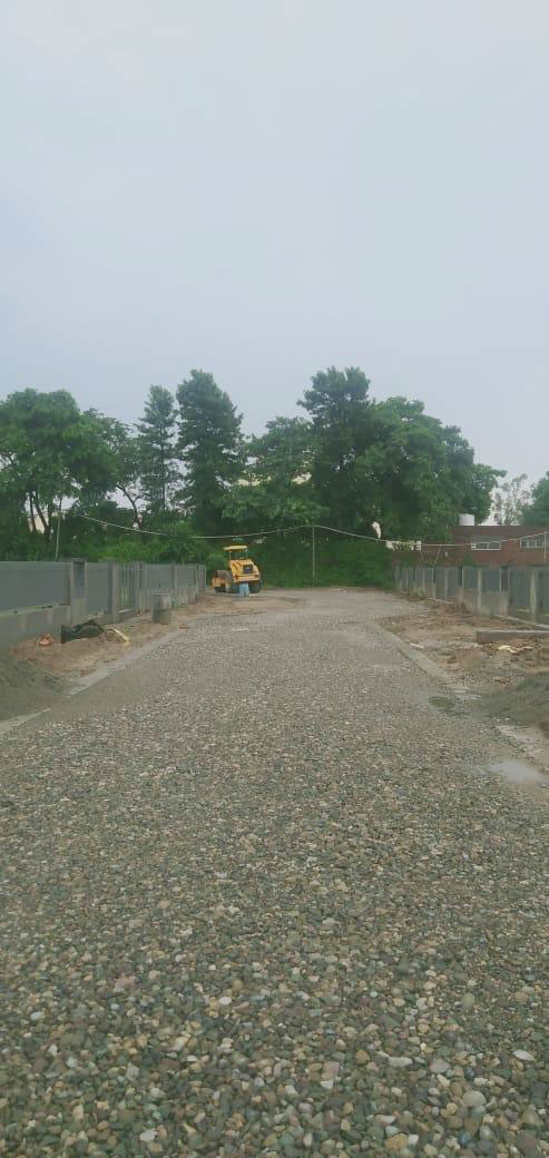 Laying of Road Work in Progress
